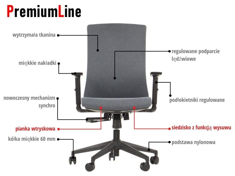 Nowoczesny fotel biurowy TONO